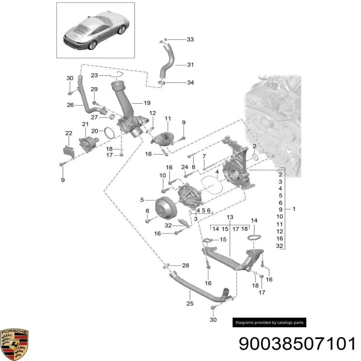  Porsche 90038507101 цена, от 5.52 USD
