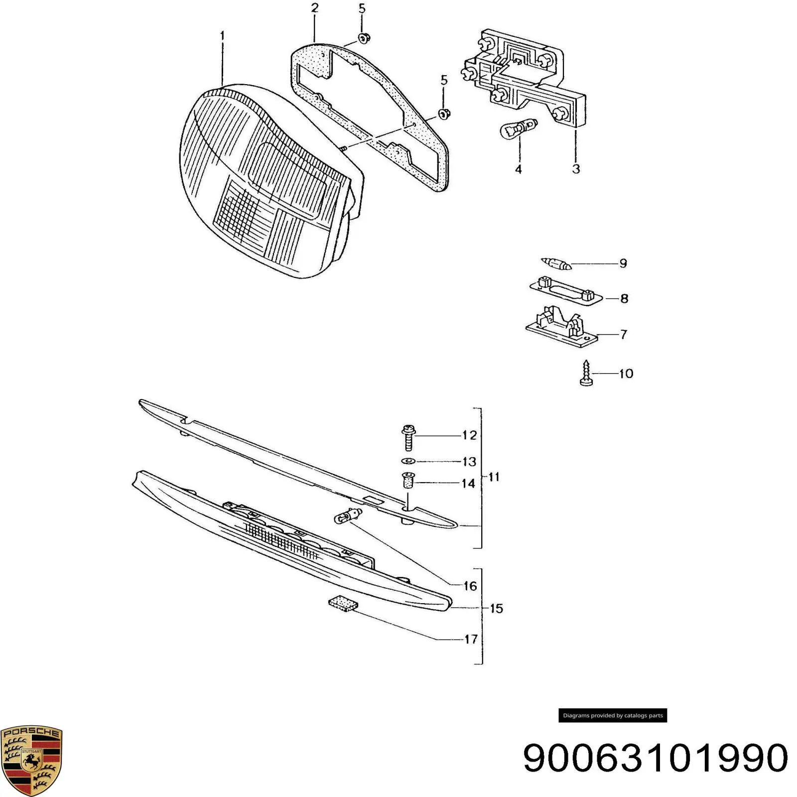 Купить 90063101990 Porsche Лампочка поворота