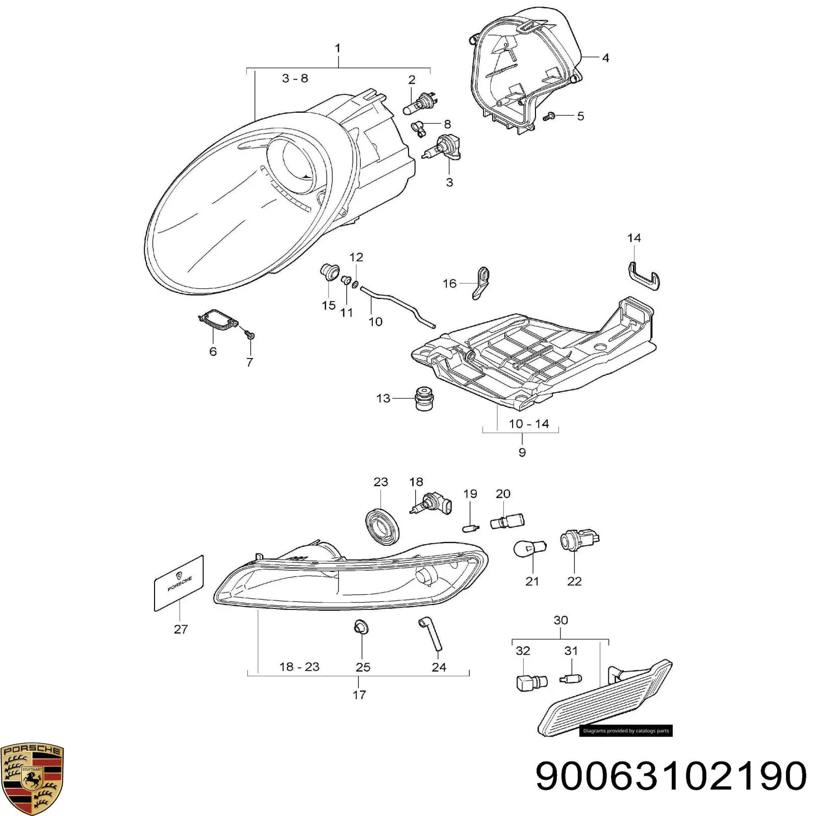  90063102190 Porsche