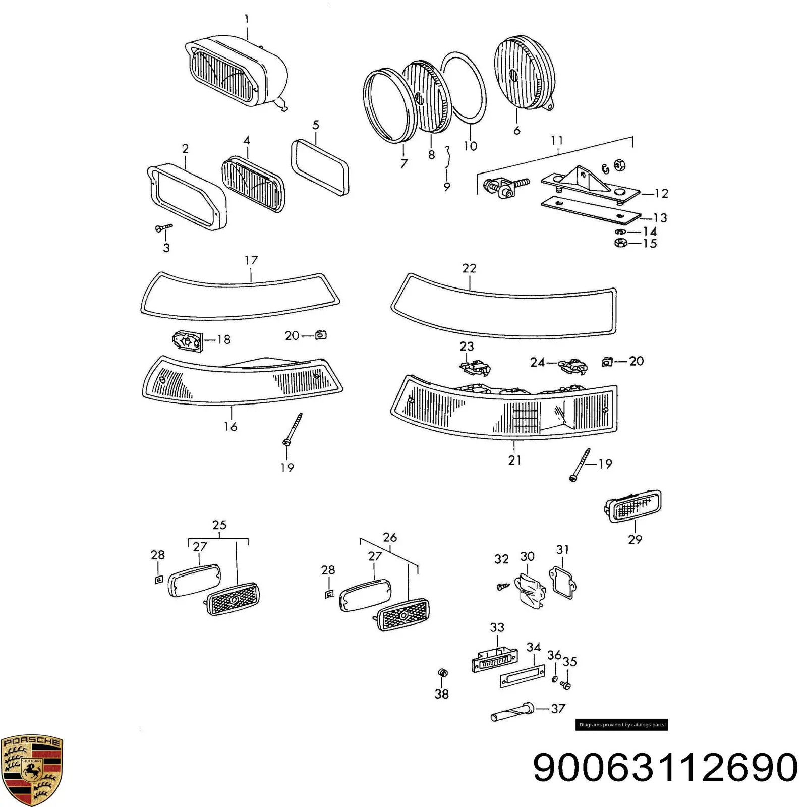 Лампочка ближнего света Porsche 90063112690 цена, от 1.74 USD
