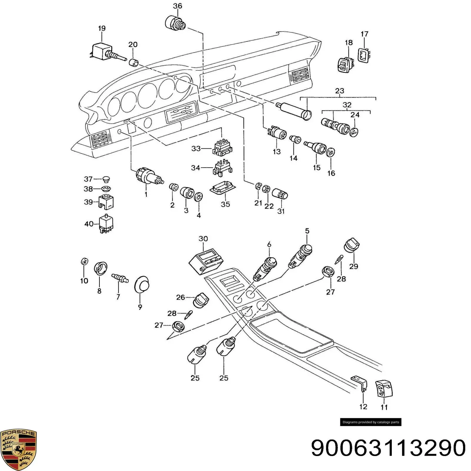 Купить 90063113290 Porsche Лампочка панели приборов