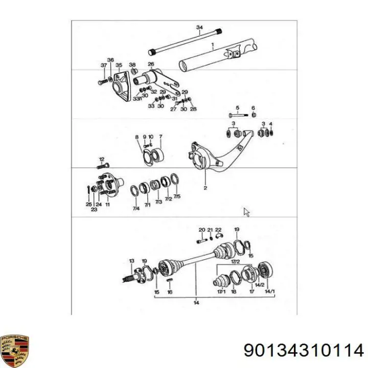 Купить 90134310114 Porsche 