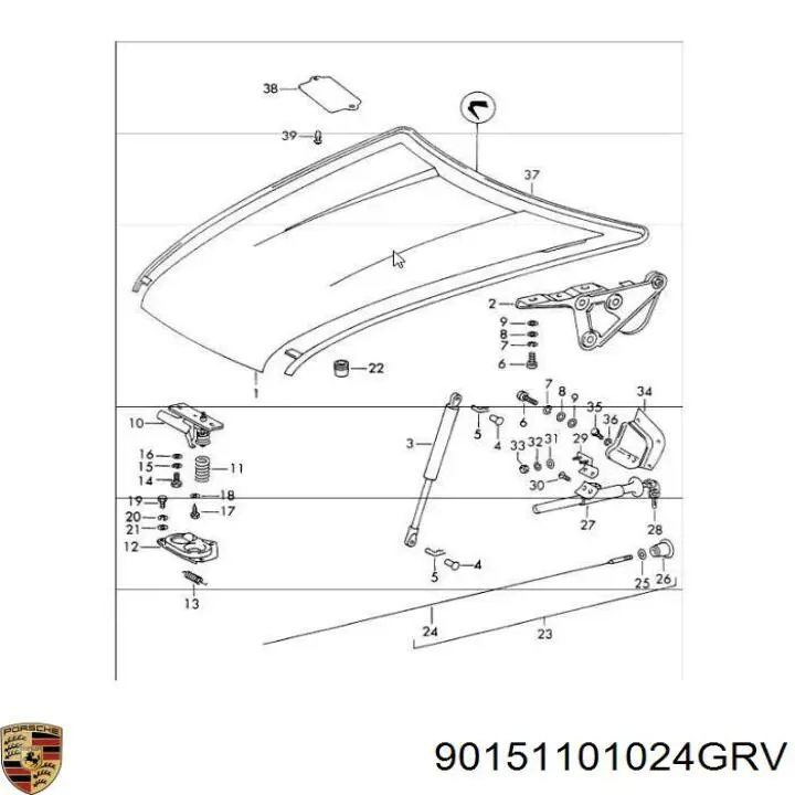 Купить 90151101024GRV Porsche 