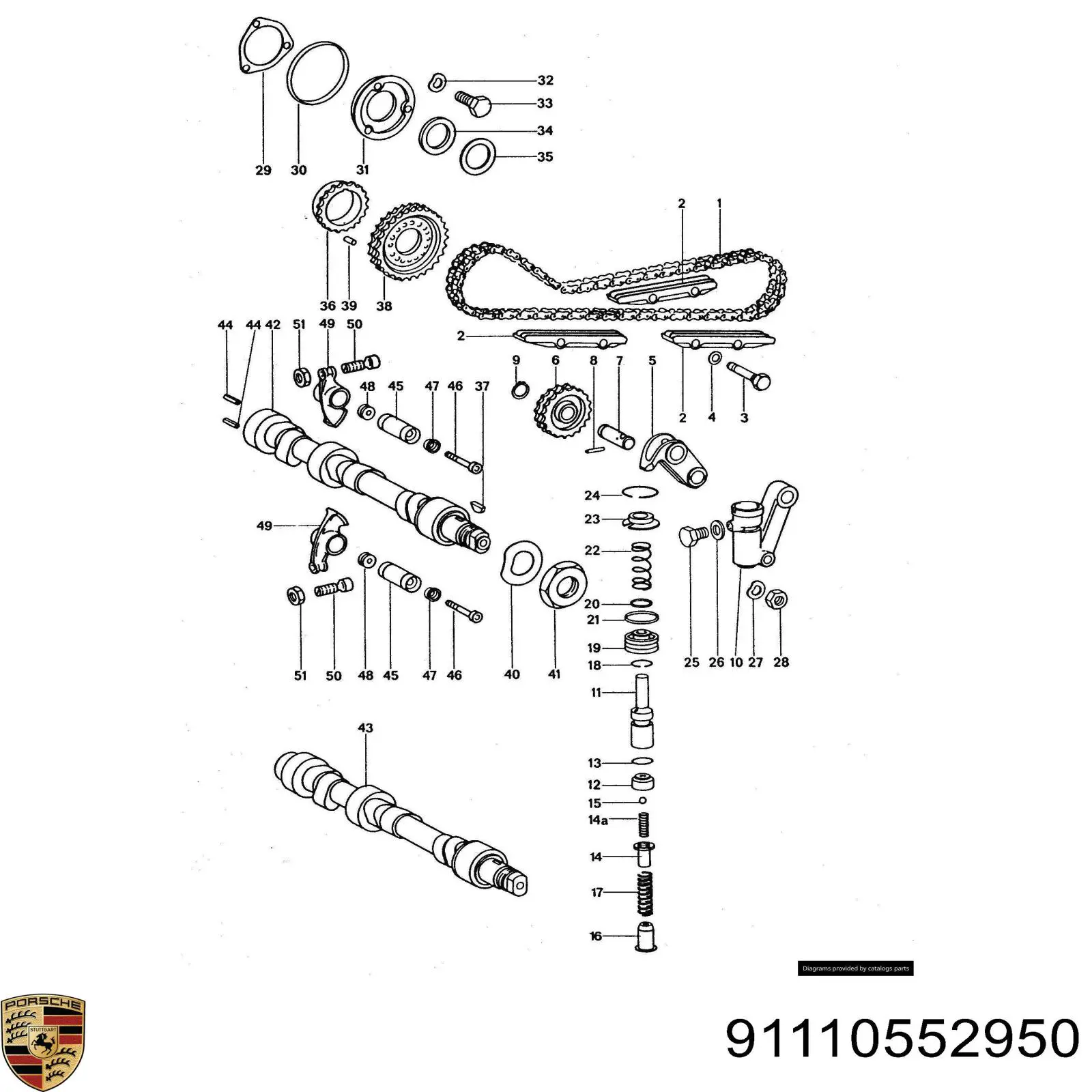91110552950 Porsche Цепь