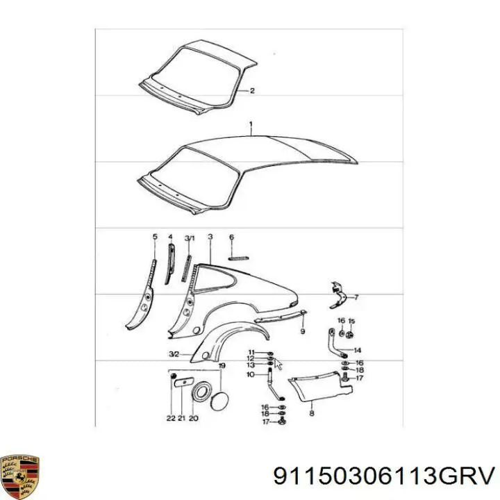  Porsche 91150306113GRV цена, от 2630.08 USD