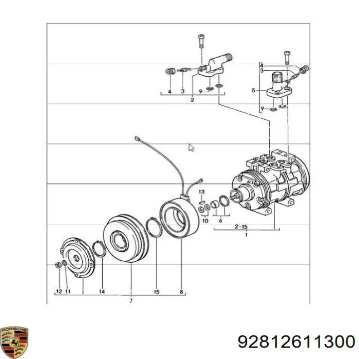 Насос кондиционера Porsche 92812611300