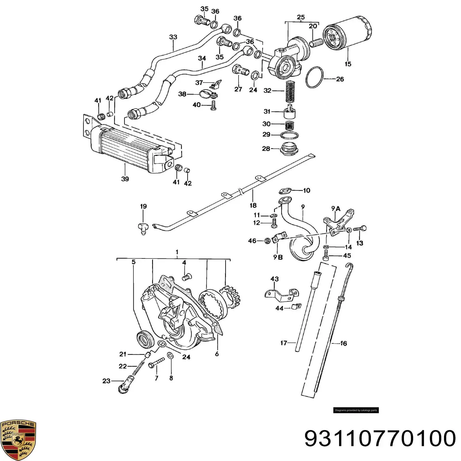 Купить 93110770100 Porsche Фильтр центробежный очистки масла