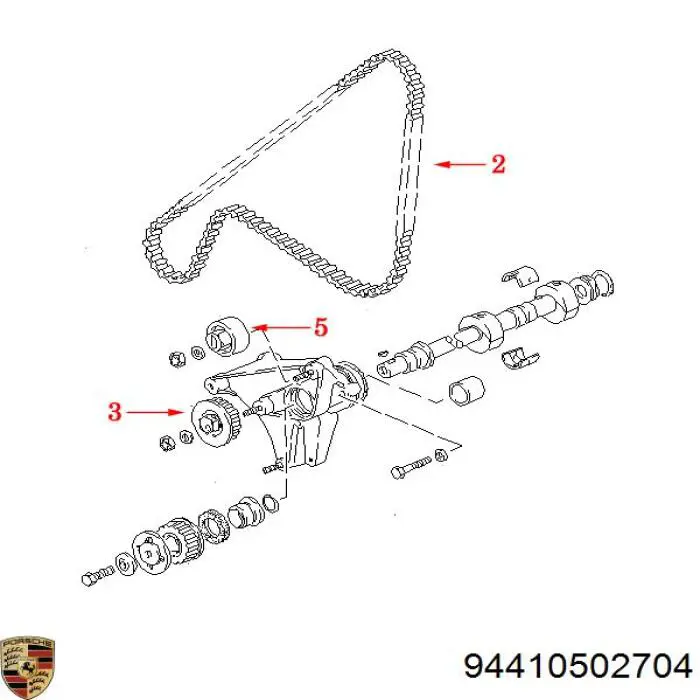 Ролик ГРМ 94410502704 Porsche