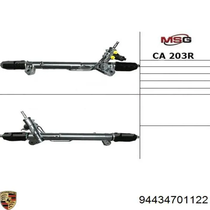 Реечный рулевой механизм Porsche 94434701122 цена, от 4386.75 USD
