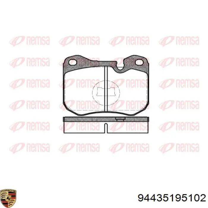 94435195102 Porsche Колодки передние