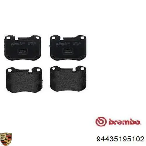 Колодки Porsche 94435195102 цена, от 37.21 USD