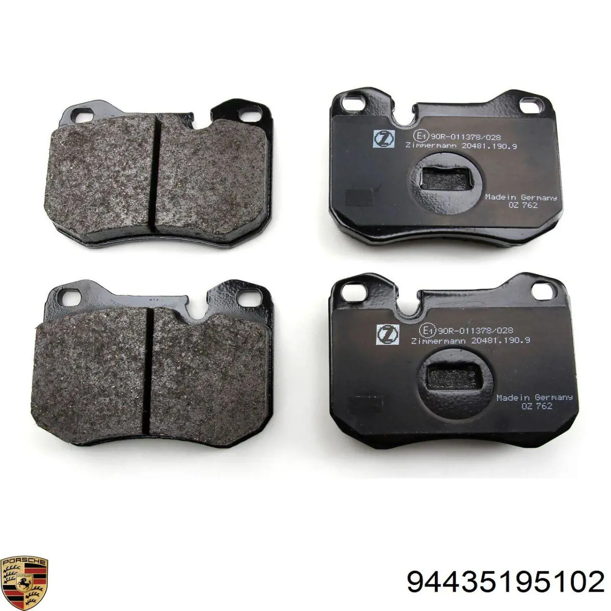 Передние тормозные колодки 94435195102 Porsche