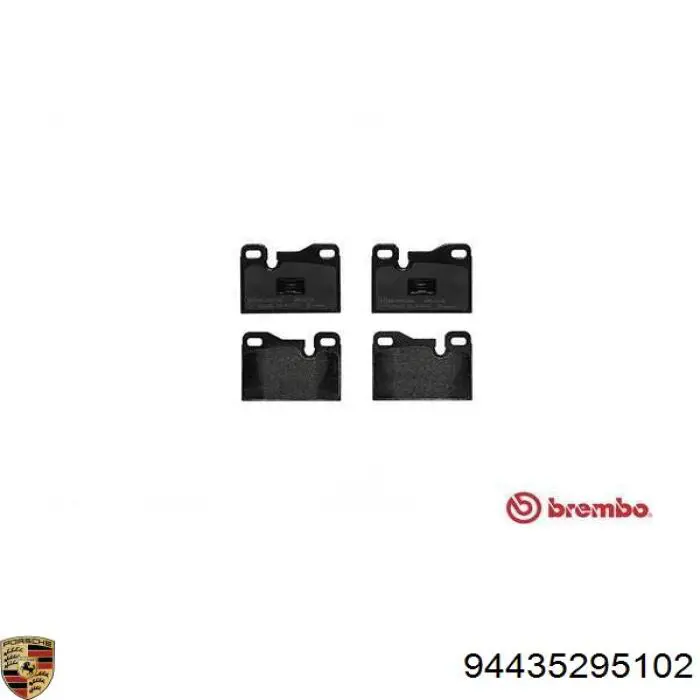Купить 94435295102 Porsche Колодки тормозные задние, дисковые
