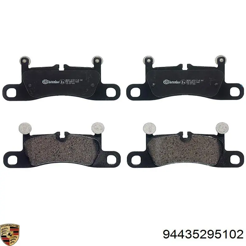 Задние тормозные колодки 94435295102 Porsche