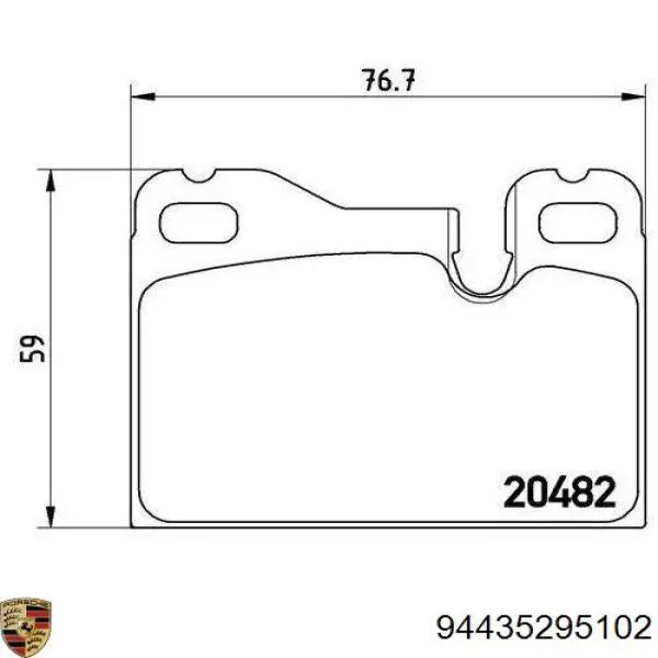 Задние дисковые колодки Porsche 94435295102