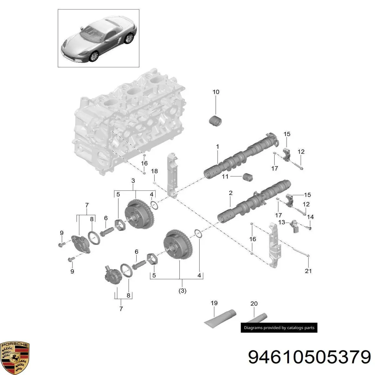  Клапан положения распредвала Porsche 94610505379