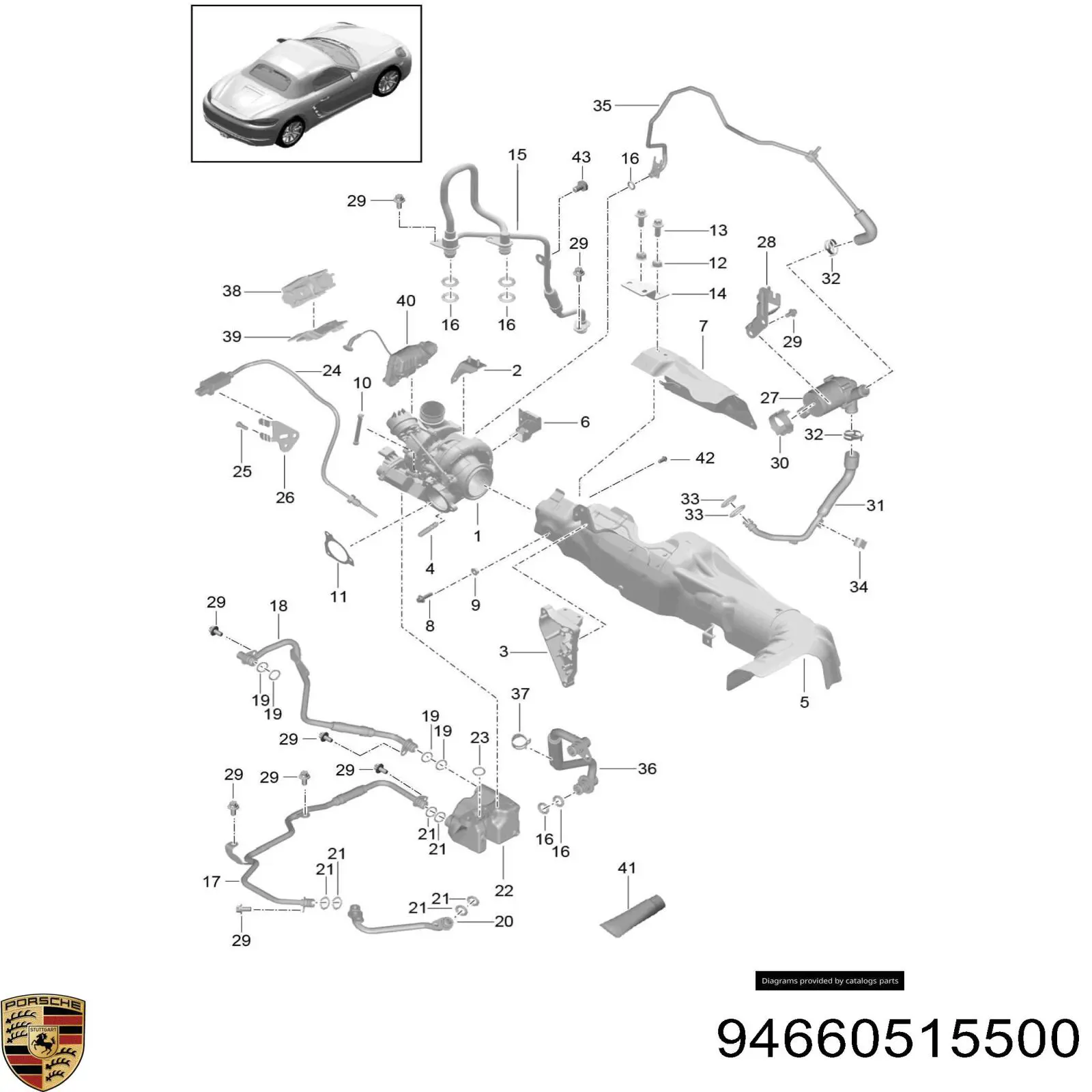Преобразователь давления (соленоид) наддува Porsche 94660515500 цена, от 50.85 USD