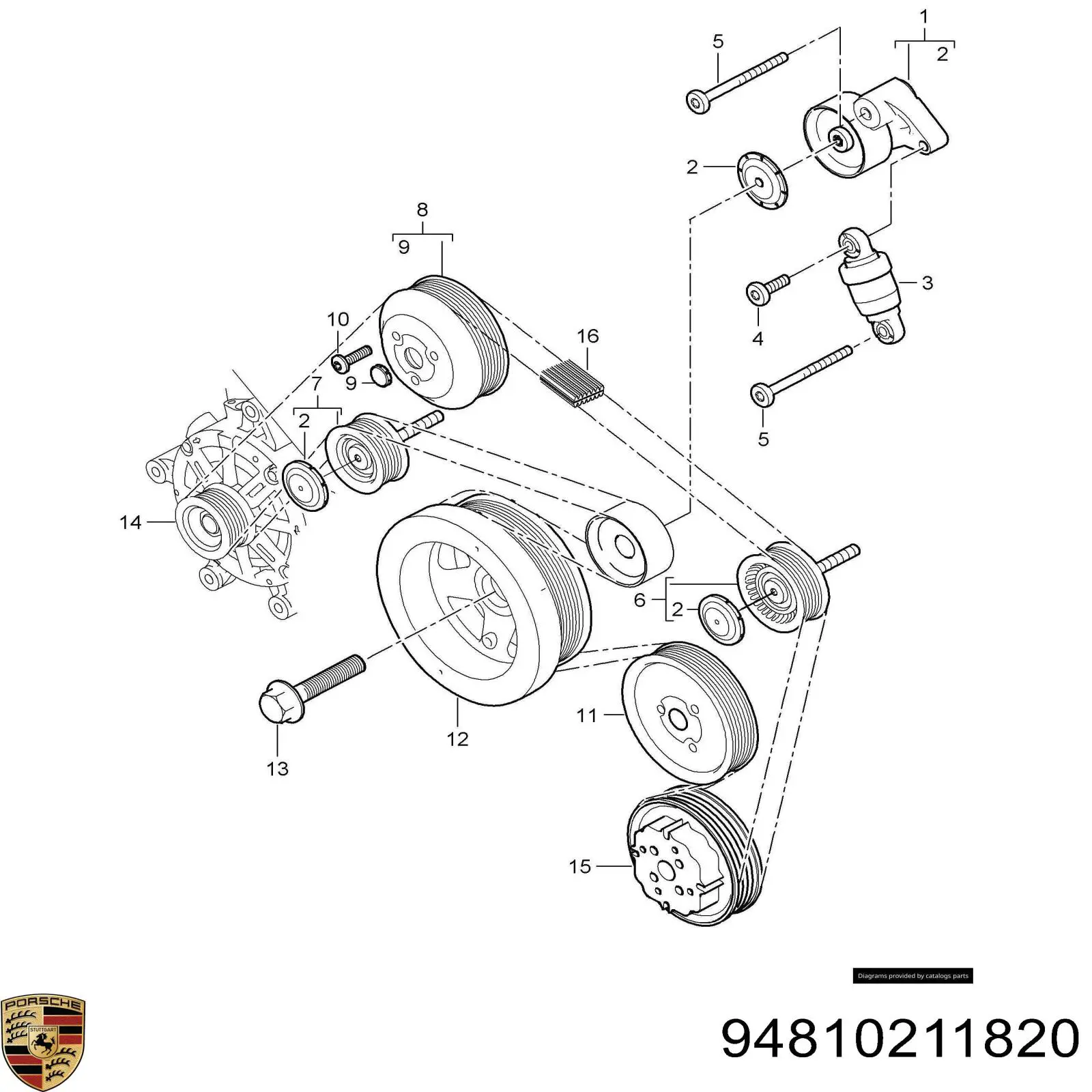 Паразитный ролик 94810211820 Porsche