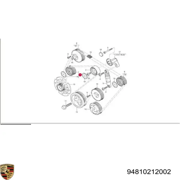 Паразитный ролик 94810212002 Porsche