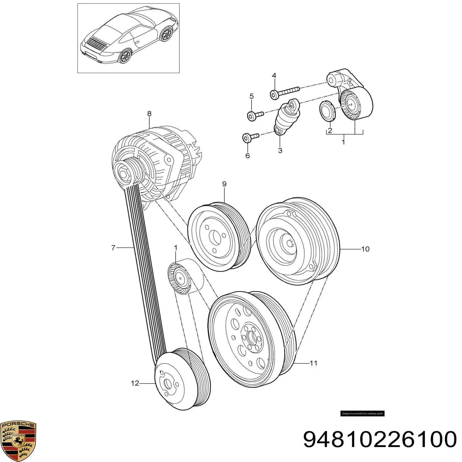 Купить 94810226100 Porsche 