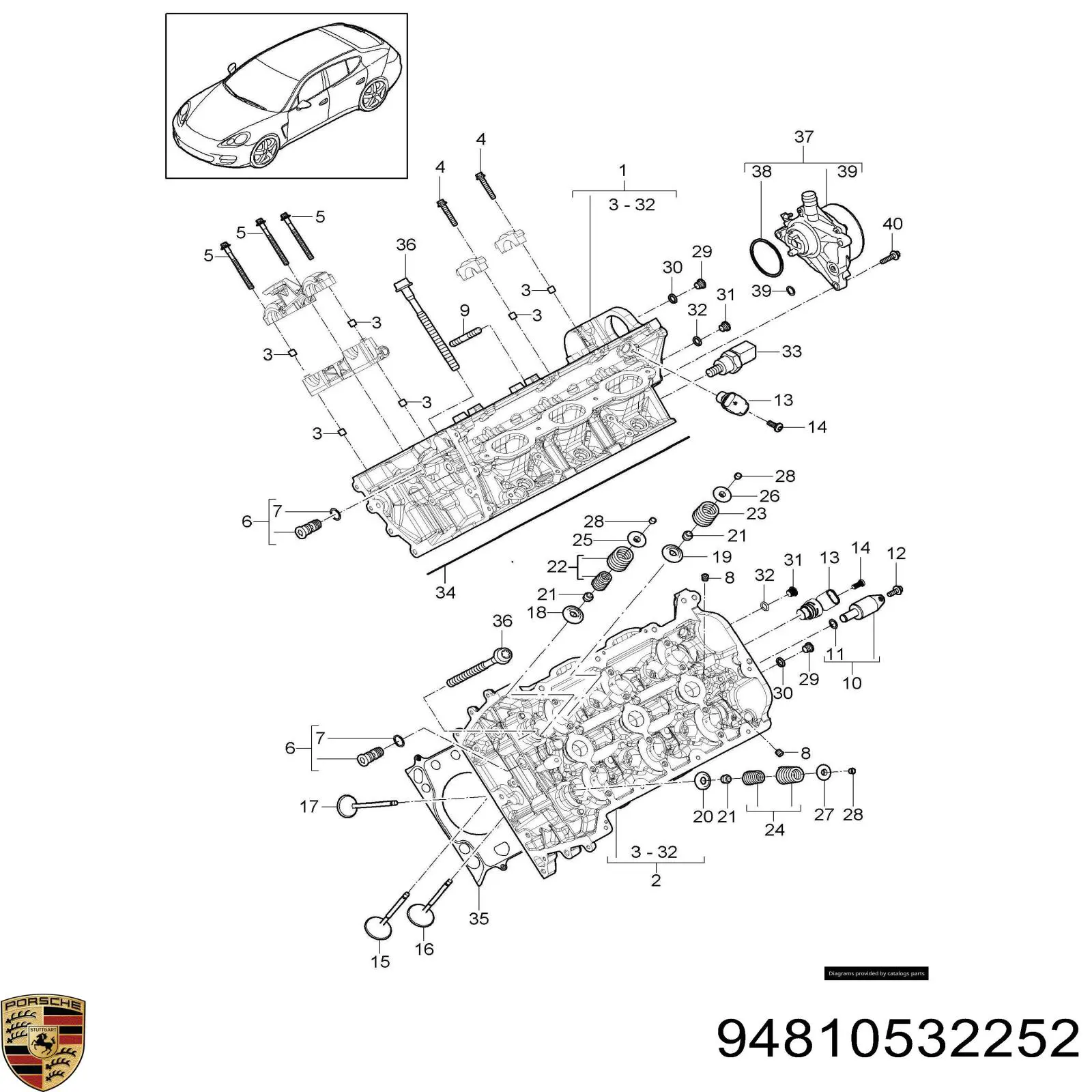  Выпускной клапан Porsche Cayenne 2