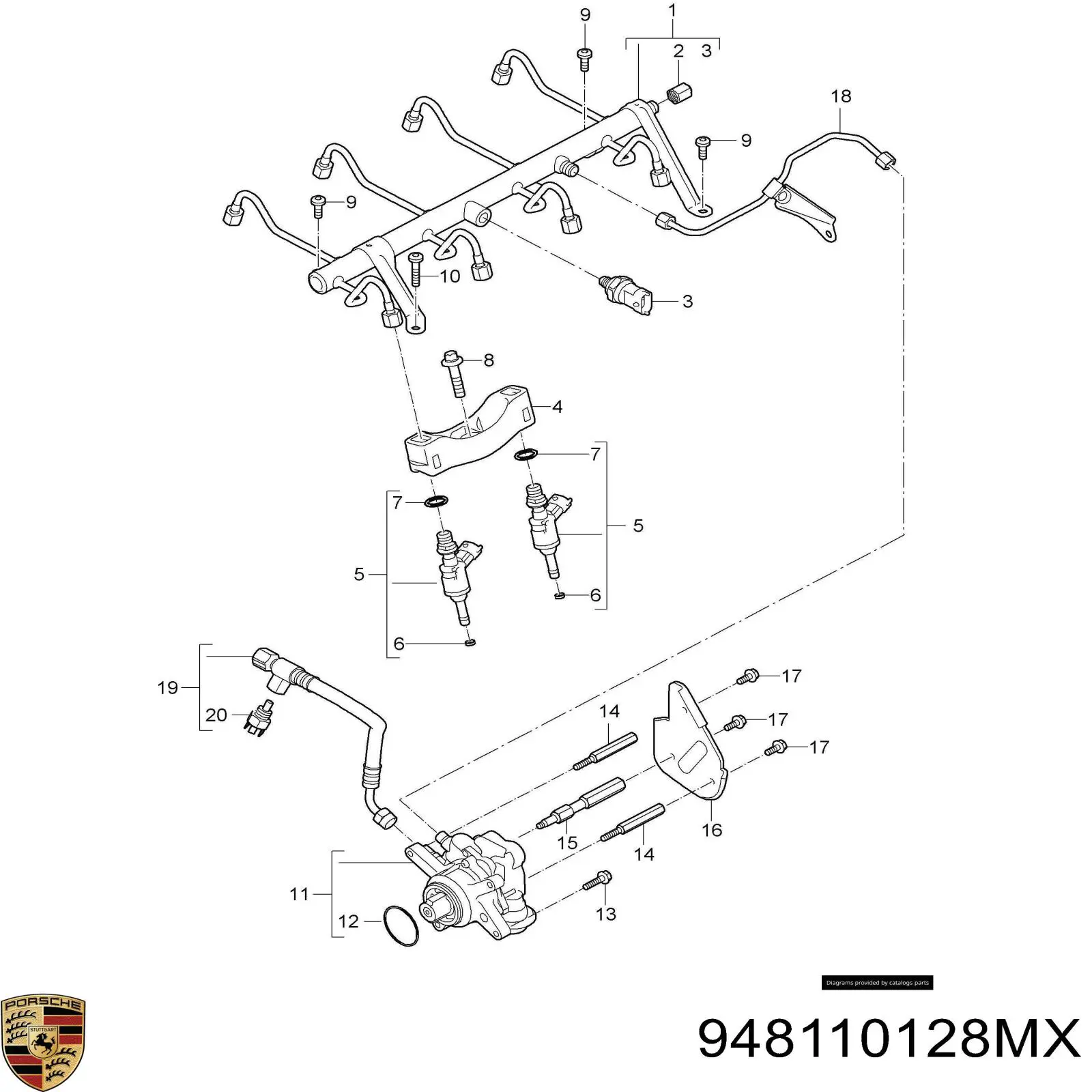 Форсунки Porsche 948110128DX