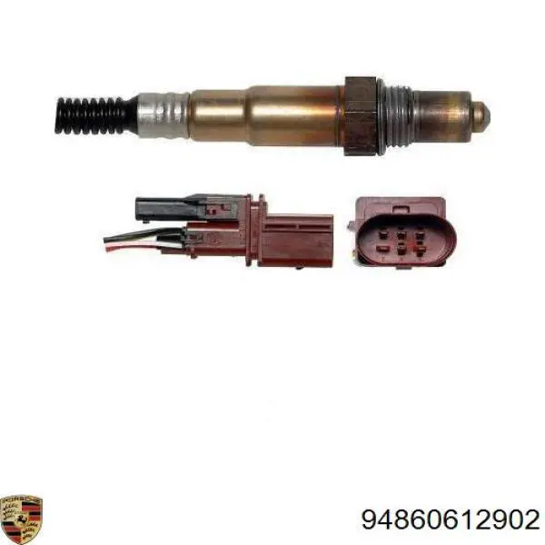 94860612902 Porsche sonda lambda, sensor esquerdo de oxigênio até o catalisador