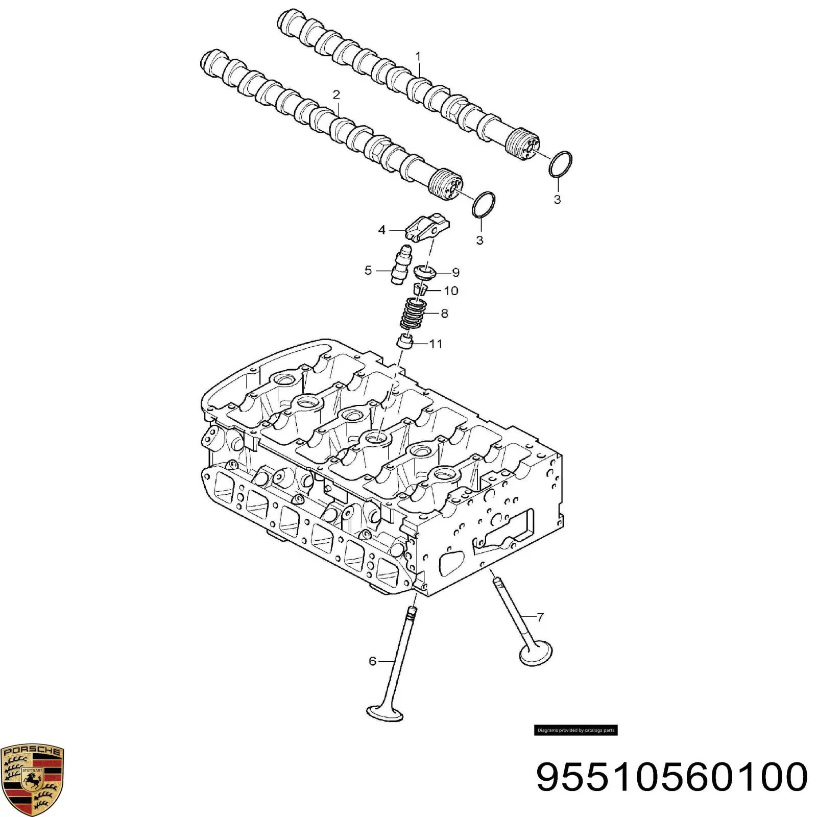 Клапан впускной Porsche 95510560100 цена, от 19.44 USD