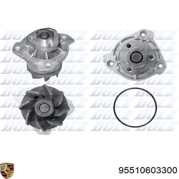 Помпа охлаждения Porsche 95510603300 цена, от 33.47 USD