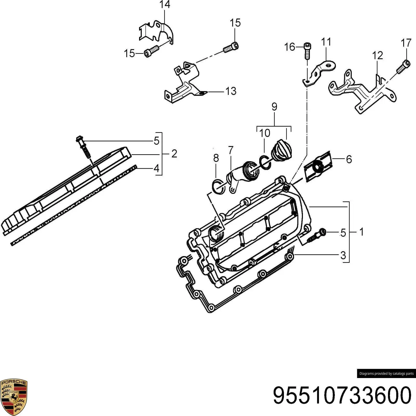 Прокладка крышки горловины, маслозаливной Porsche 95510733600 цена, от 0.97 USD
