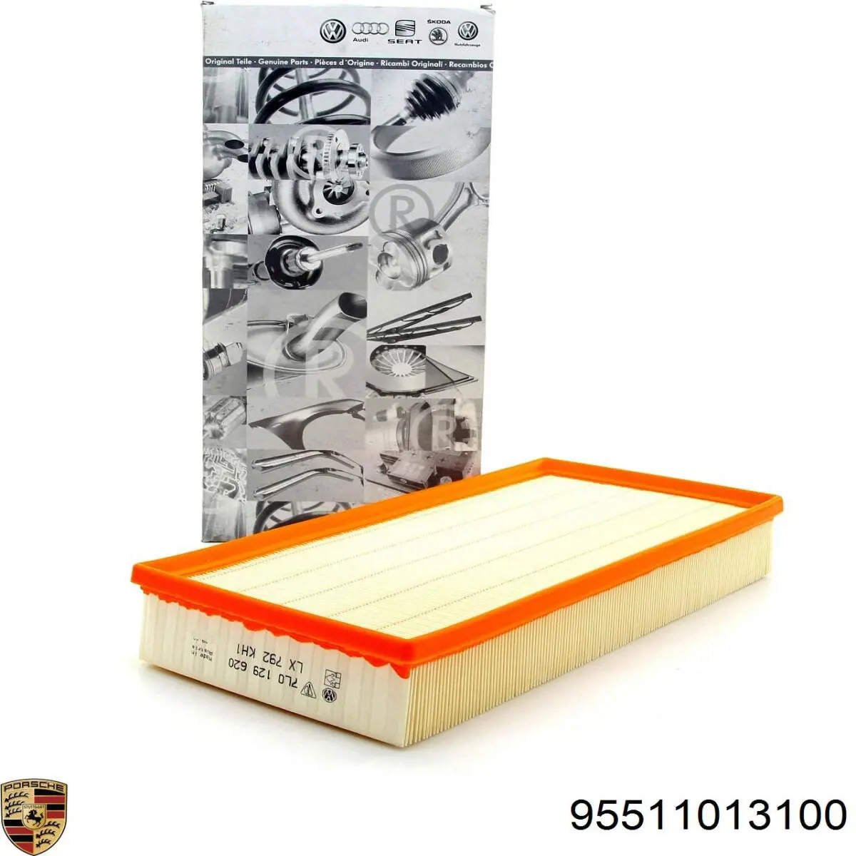 Элемент воздушного фильтра Porsche 95511013100 цена, от 11.27 USD