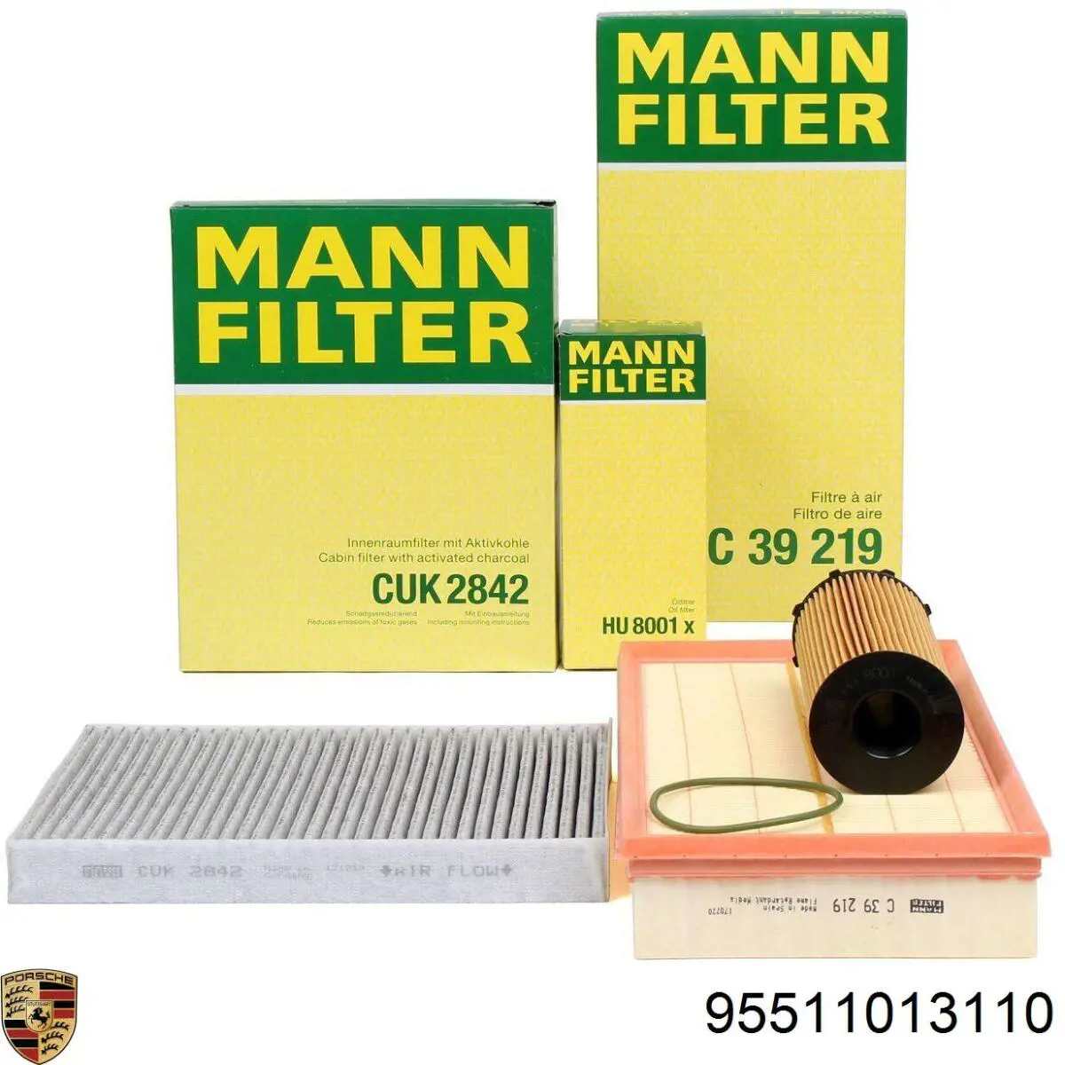 Купить 95511013110 Porsche Автомобильный фильтр воздуха