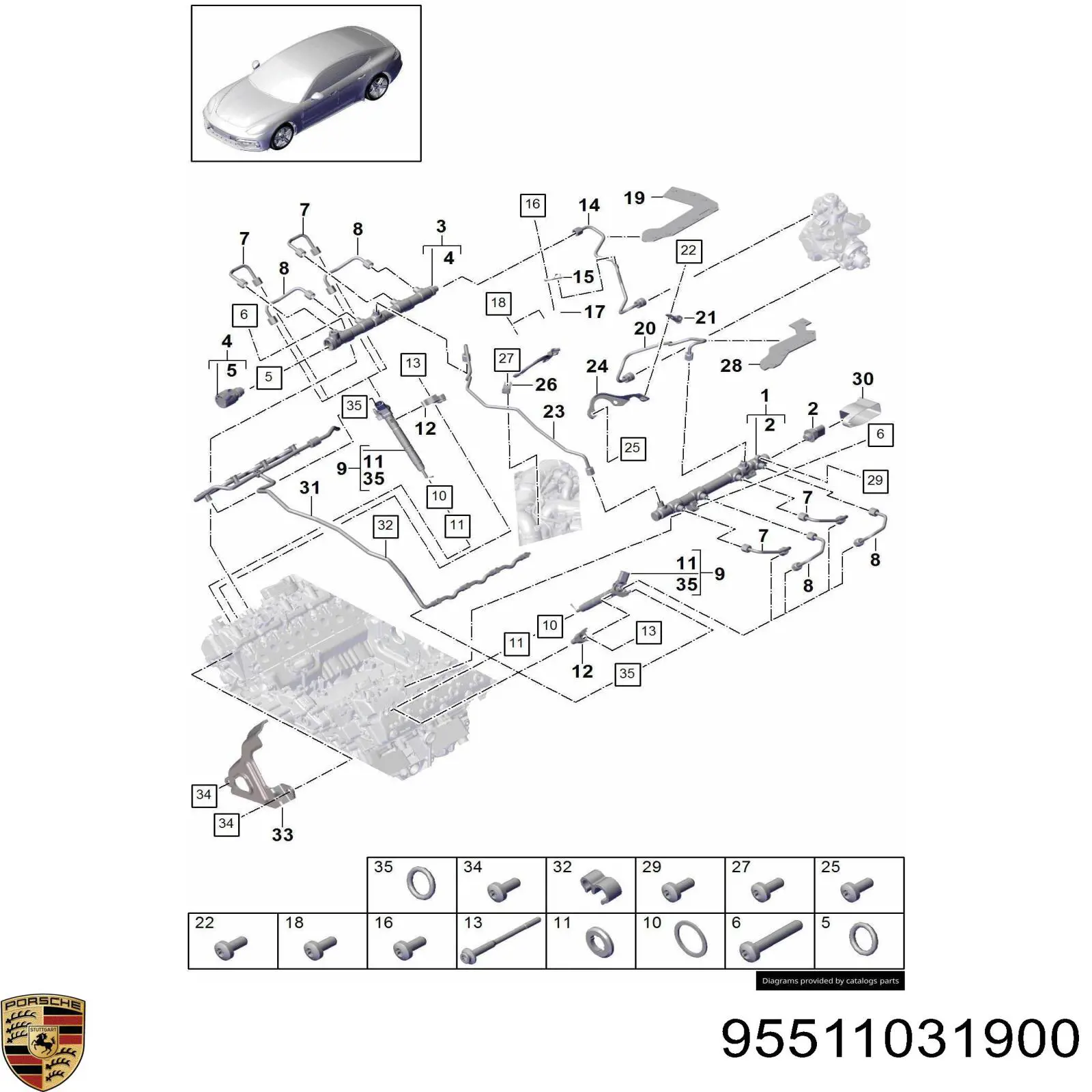 Прокладка регулятора давления топливной рейки Porsche 95511031900 цена, от 1.77 USD