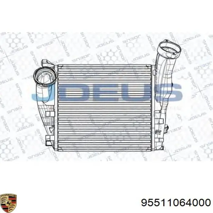 95511064000 Porsche Охладитель наддувочного воздуха