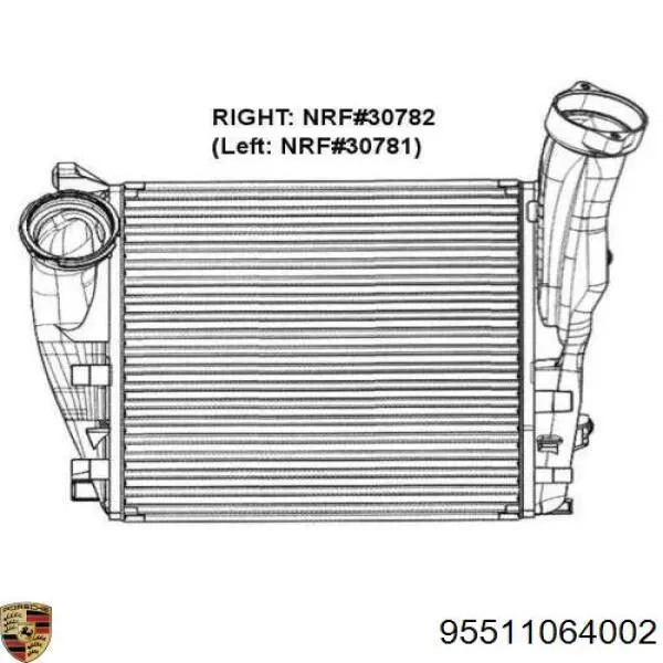 Интеркулер 95511064002 Porsche