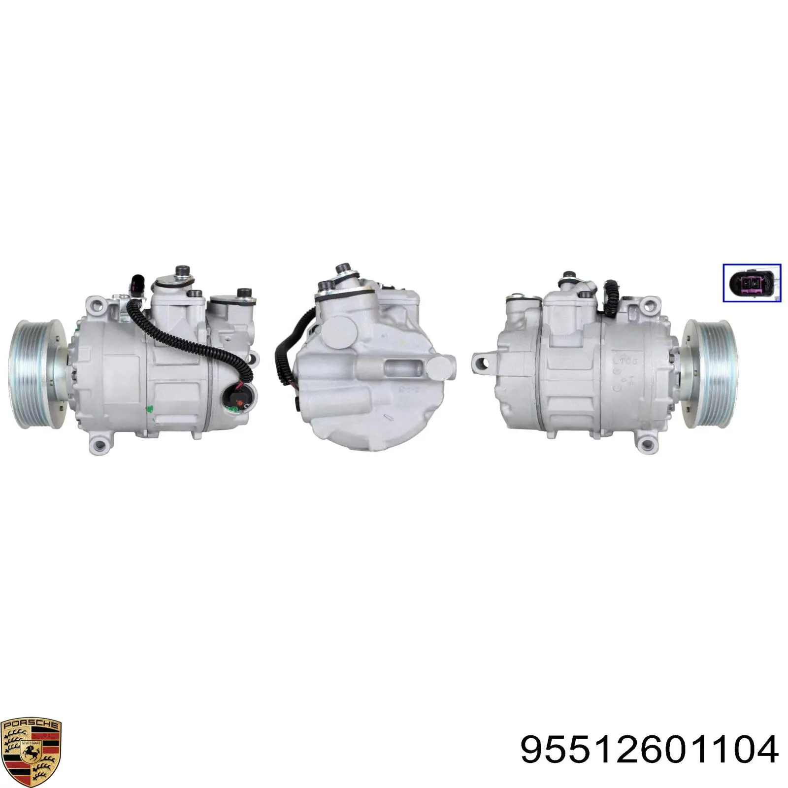 Компрессор системы кондиционирования Porsche 95512601104 цена, от 68.77 USD