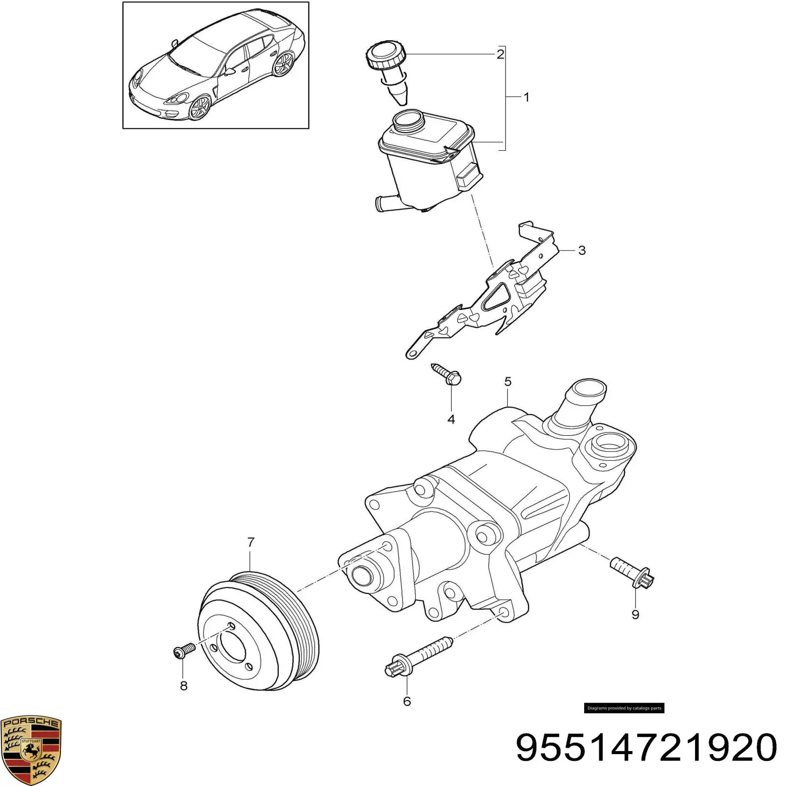 Шкив лопастного насоса гидроусилителя руля Porsche 95514721920 цена, от 70.38 USD