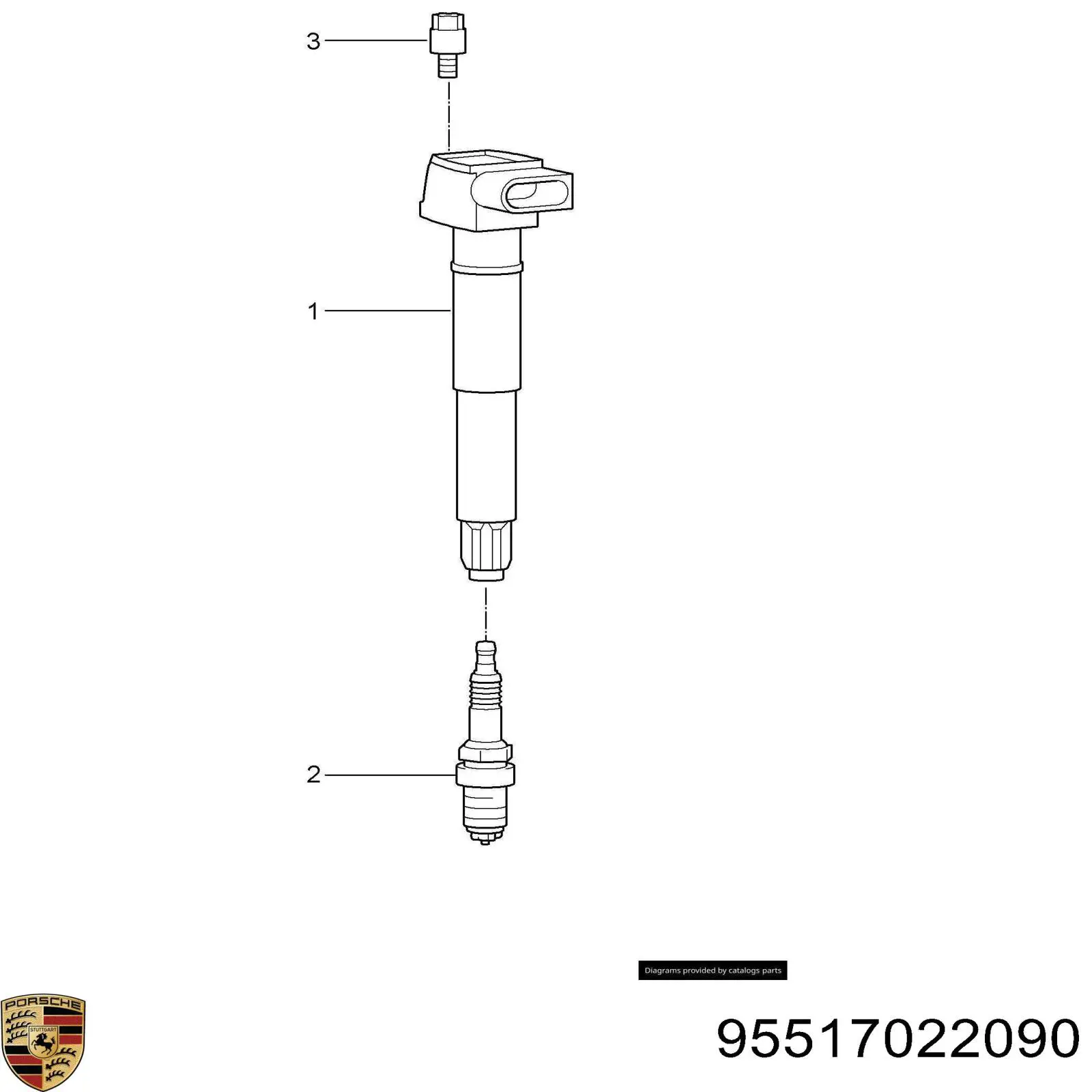 Свеча зажигания Porsche 95517022090 цена, от 17.03 USD
