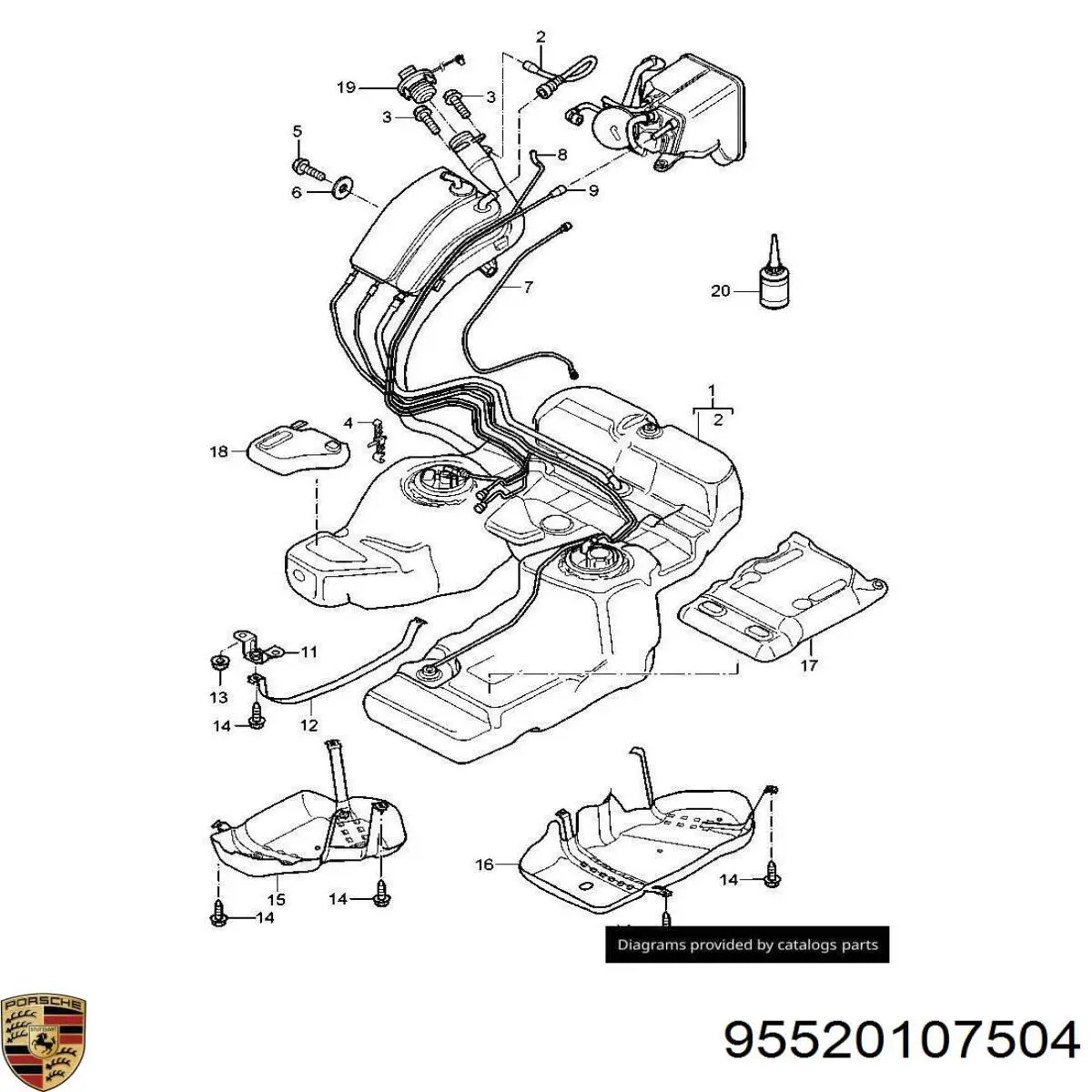 Tanque de combustível para Porsche Cayenne (955)