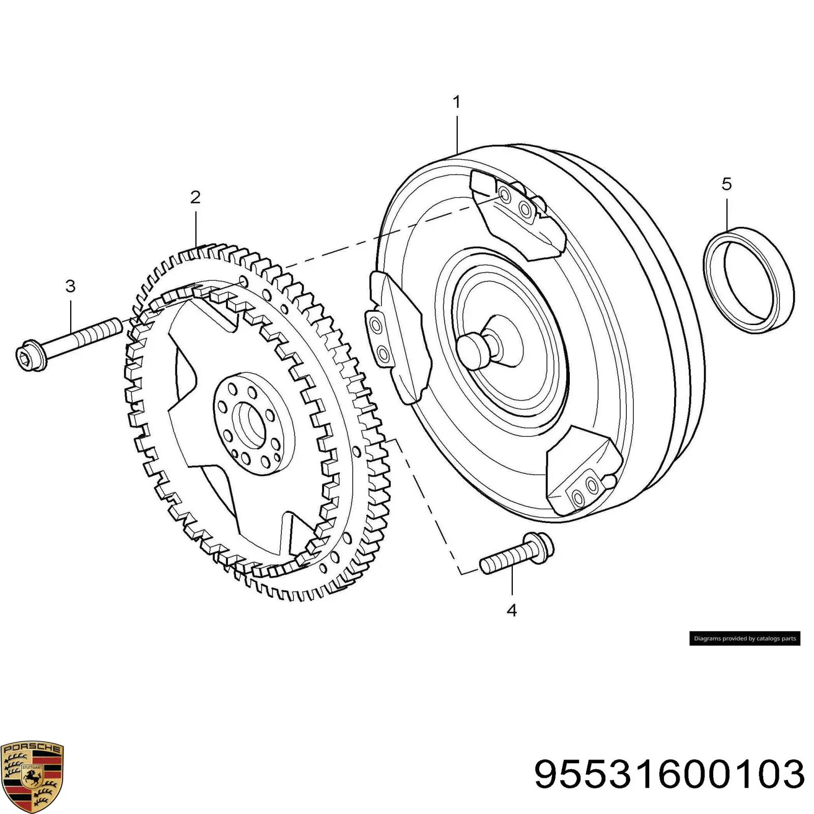 Купить 95531600103 Porsche Муфта гидравлическая