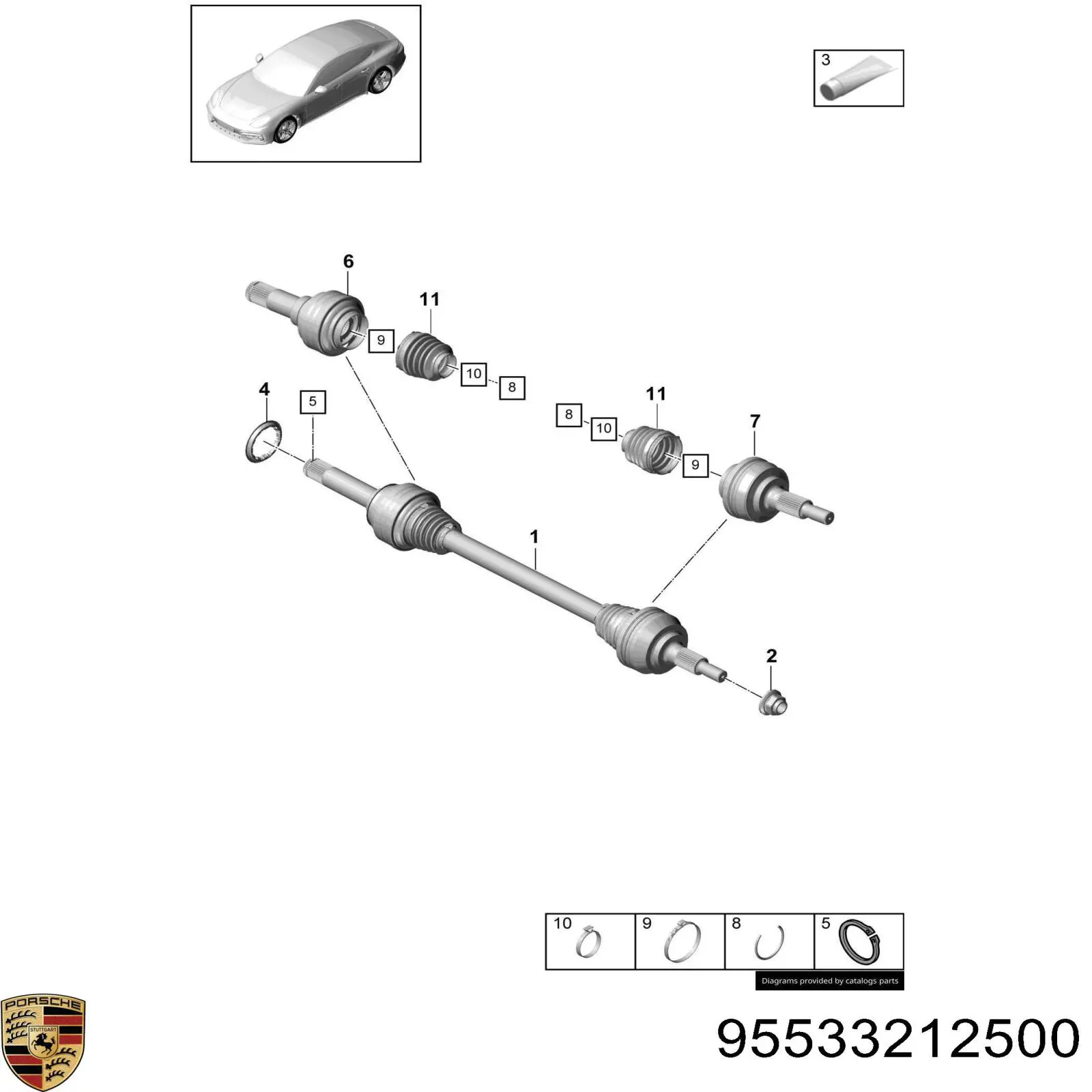  Porsche 95533212500 цена, от 6.58 USD