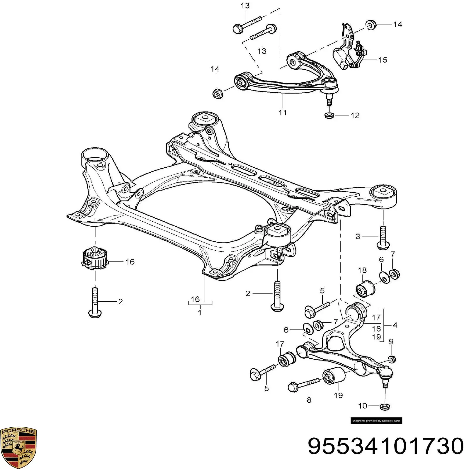 Левый рычаг передней нижней подвески Porsche 95534101730 цена, от 88.98 USD
