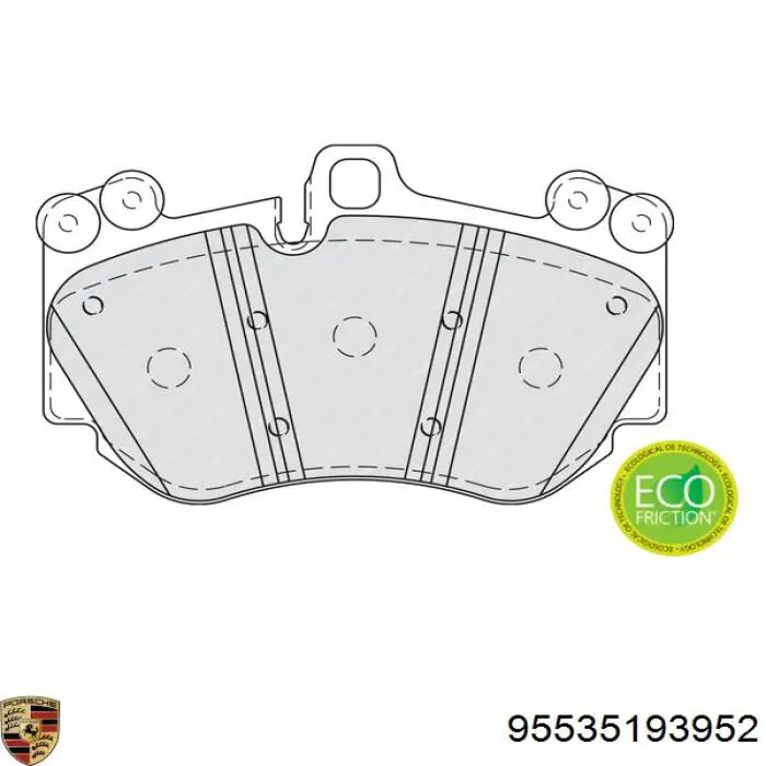 95535193952 Porsche Колодки передние