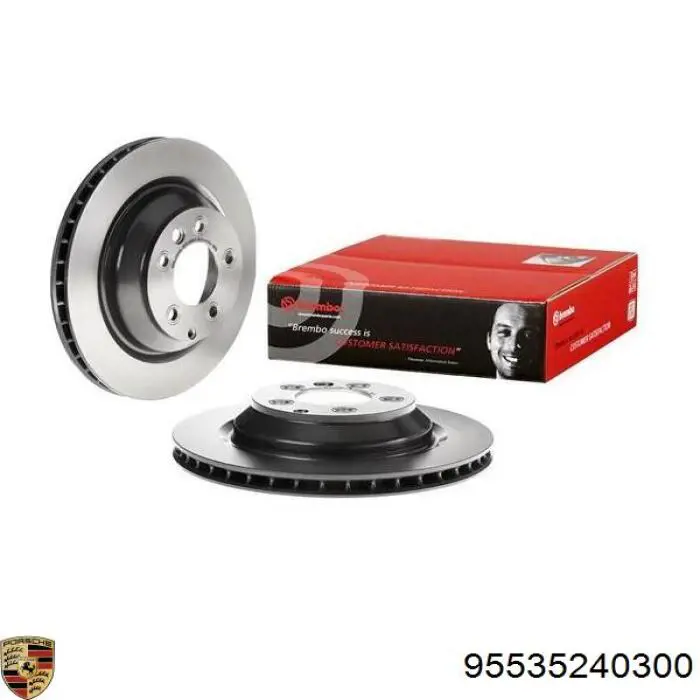 Купить 95535240300 Porsche Диск тормозной задний