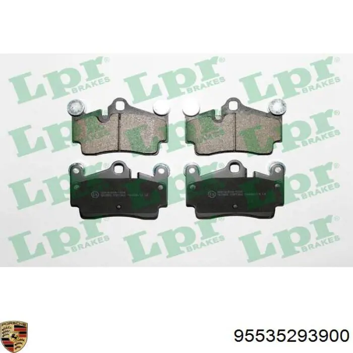 Купить 95535293900 Porsche Колодки тормозные задние, дисковые