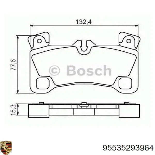 Колодки дисковые  Porsche 95535293964 цена, от 101.78 USD