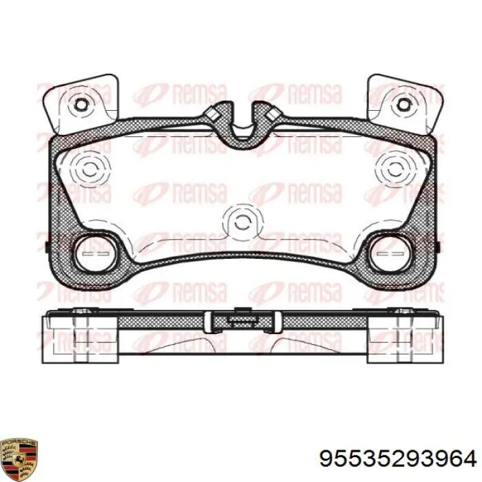 95535293964 Porsche Колодки тормозные дисковые комплект