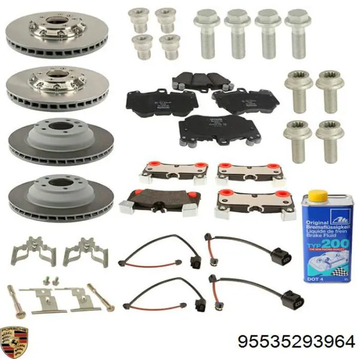 Задние тормозные колодки 95535293964 Porsche