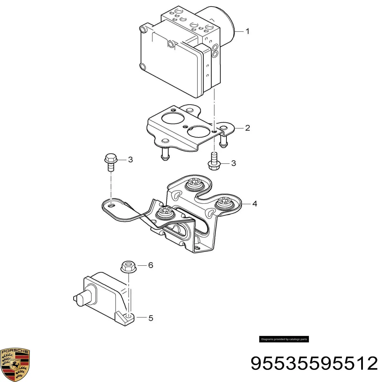 Гидроблок АБС Porsche 95535595512 цена, от 183.71 USD