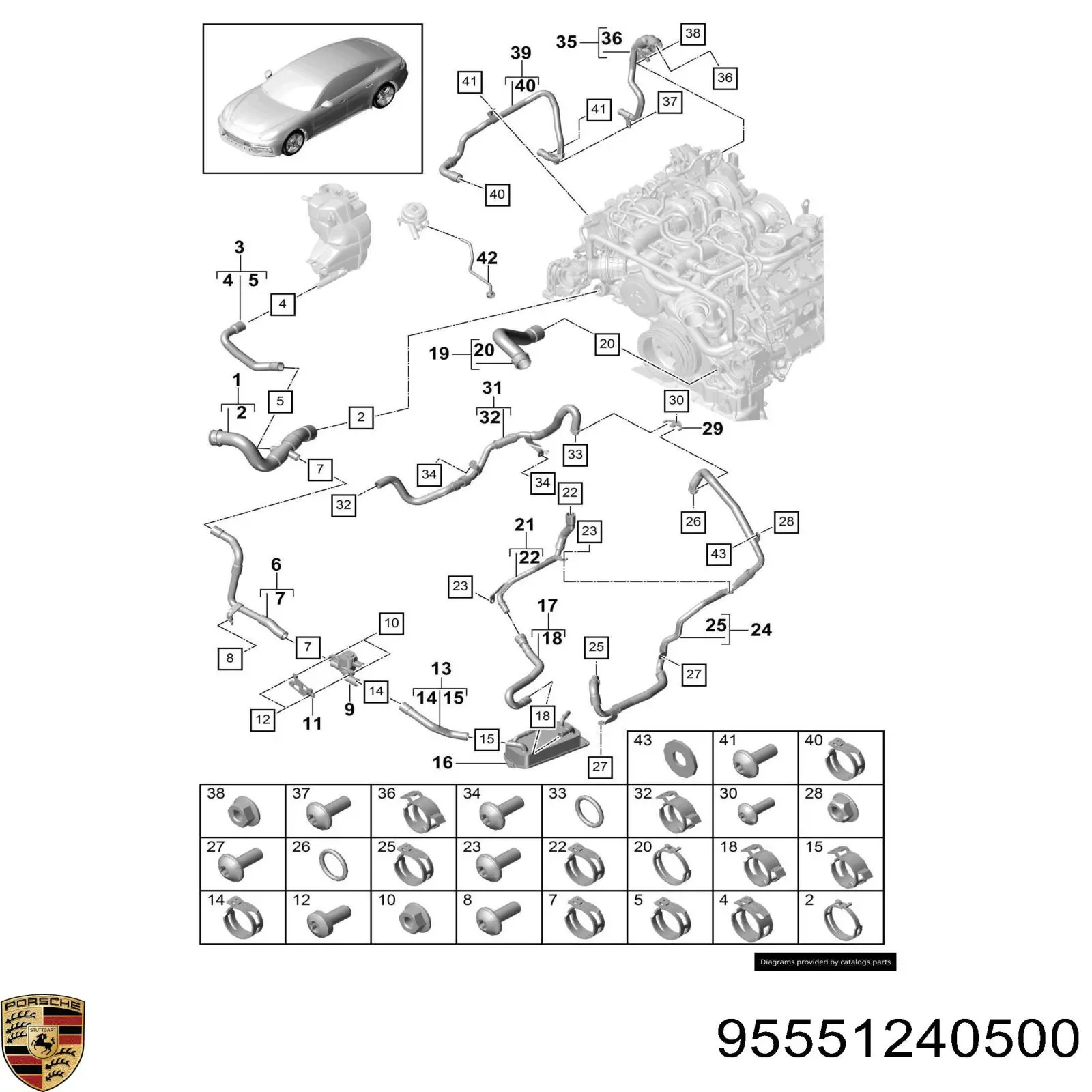  95551240500 Porsche